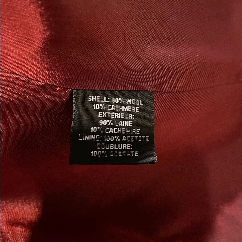 Talbots long black wool and cashmere blend coat. Sz 8 petite, Mid thigh length - Picture 4 of 7